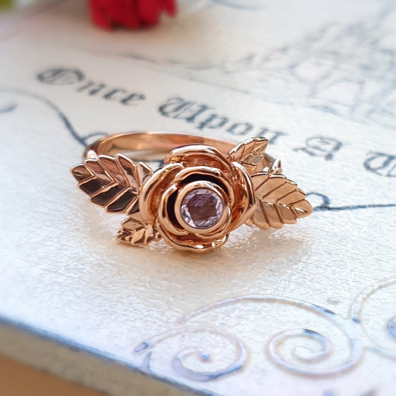 Gold Rose Ring - Evelyn Mae Creations