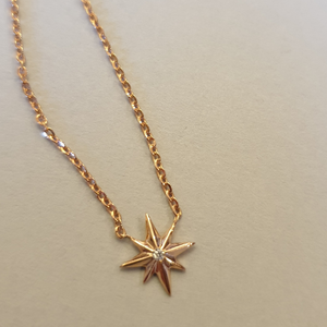 Polaris - Adjustable Length Diamond North Star Necklace