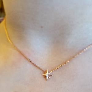 Polaris - Adjustable Length Diamond North Star Necklace